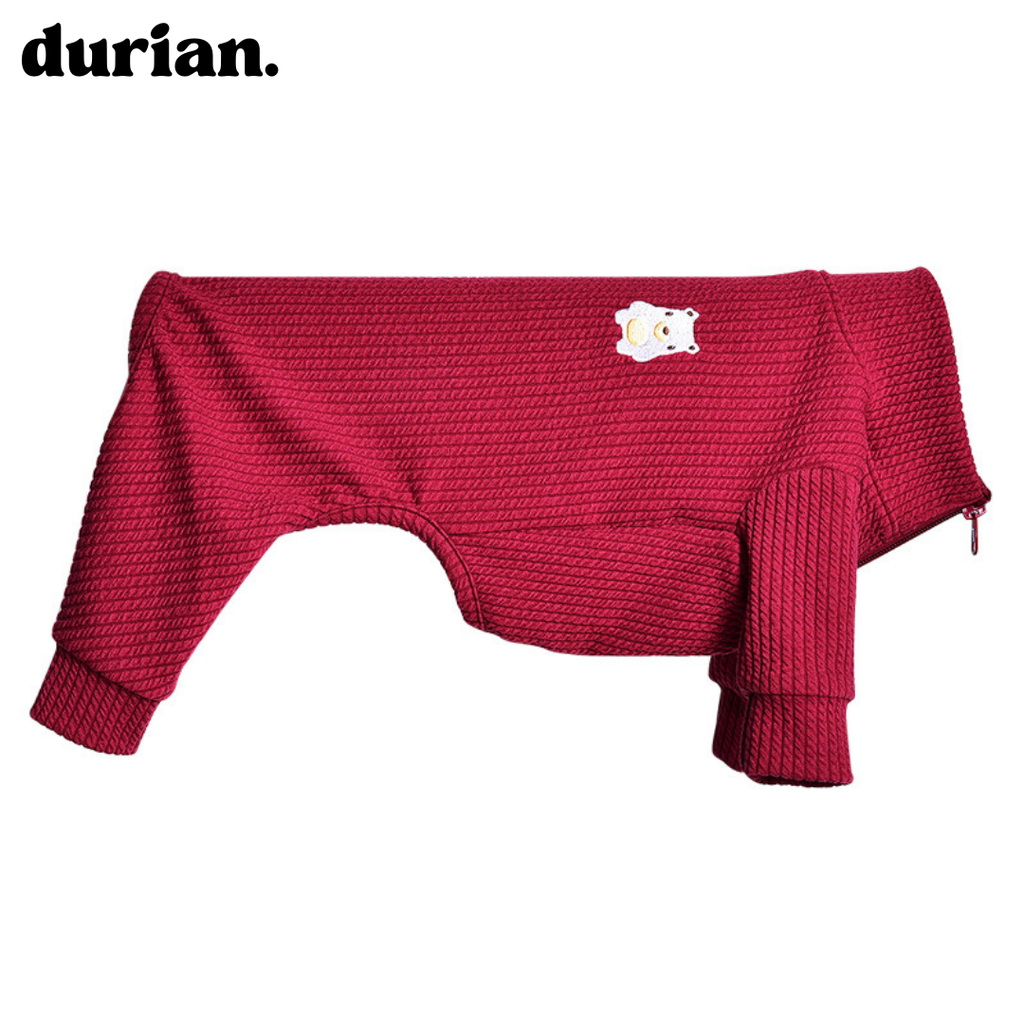 durian Small Dog 4-Leg Set Cotton Blend Waffle Pajamas