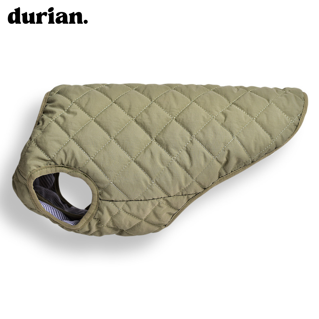 durian. Quilted Dog Vest | Lightweight, Warm Padded Jacket for Small and Medium Dogs