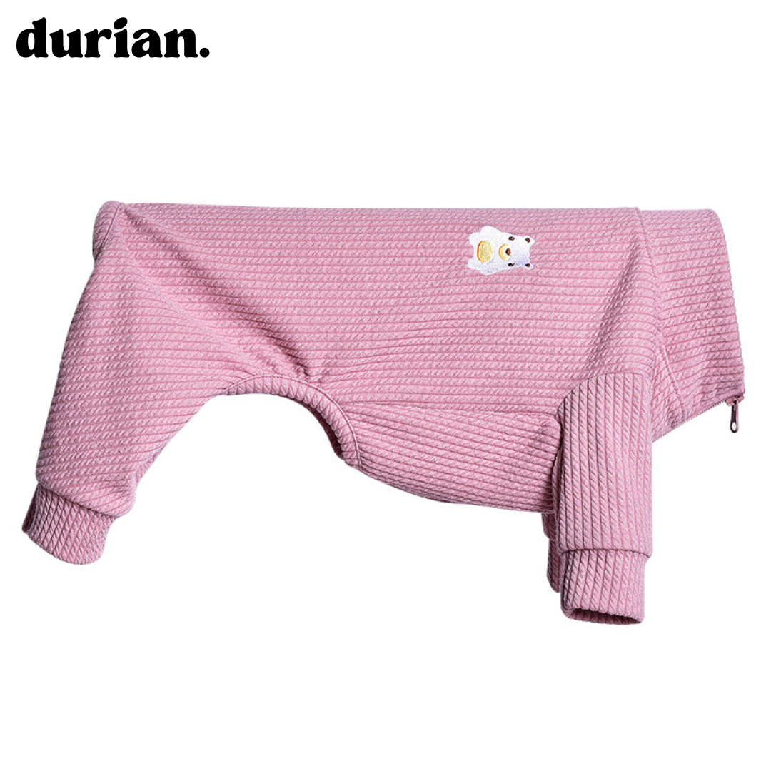 durian Small Dog 4-Leg Set Cotton Blend Waffle Pajamas