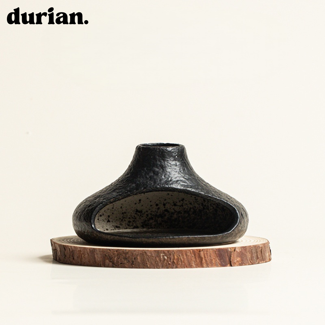Durian Mini Fireplace-Style Ceramic Incense Burner | Compatible with Palo Santo, Herb, and Cone Incense