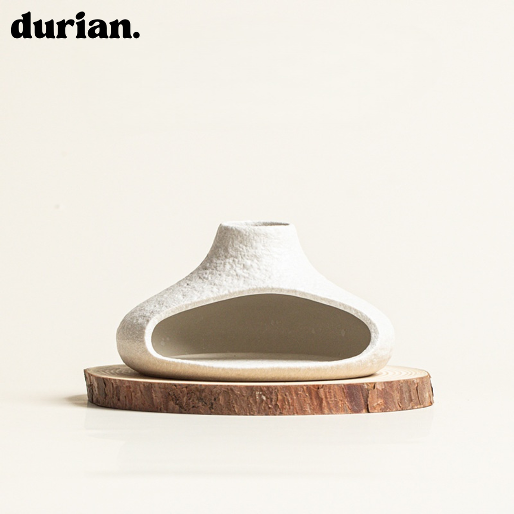 Durian Mini Fireplace-Style Ceramic Incense Burner | Compatible with Palo Santo, Herb, and Cone Incense
