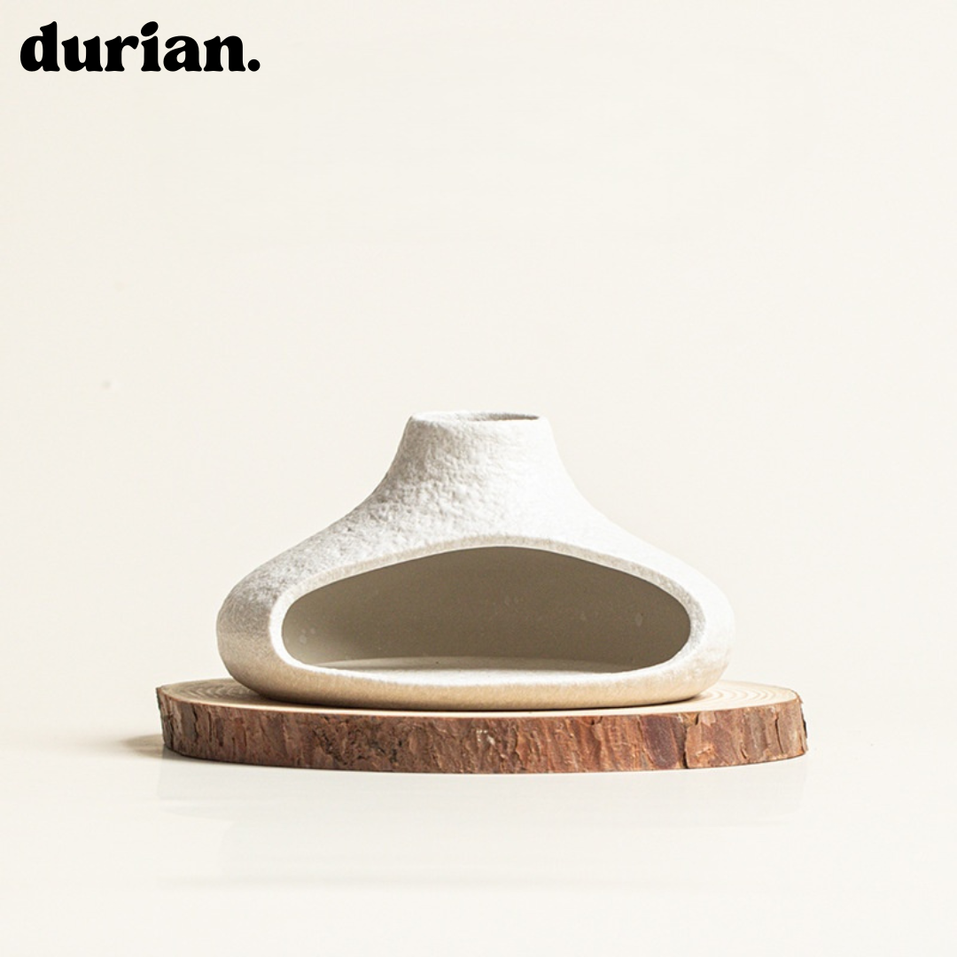 Durian Mini Fireplace-Style Ceramic Incense Burner | Compatible with Palo Santo, Herb, and Cone Incense