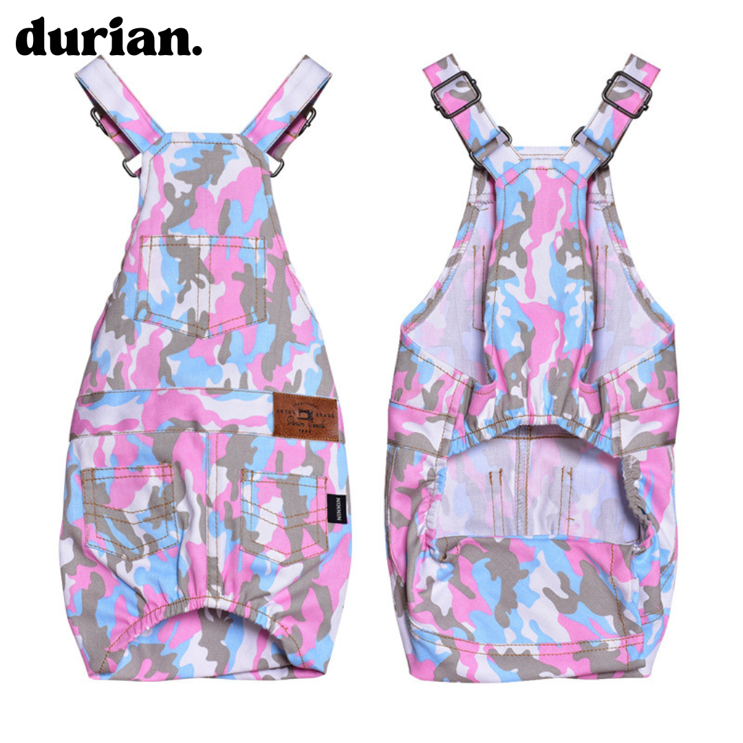 durian Camouflage Dog Overalls