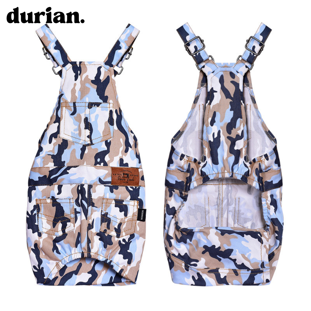 durian Camouflage Dog Overalls