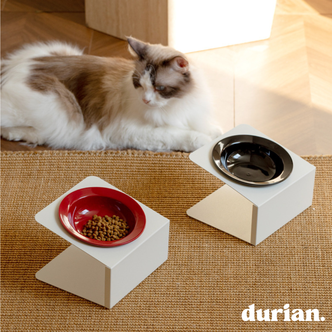 durian. Pet Interior Ceramic Bowl | High-leg Separable Food Bowl for Cats and Dogs
