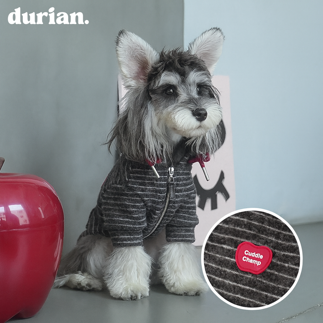 Durian Border Print Hoodie Dogwear