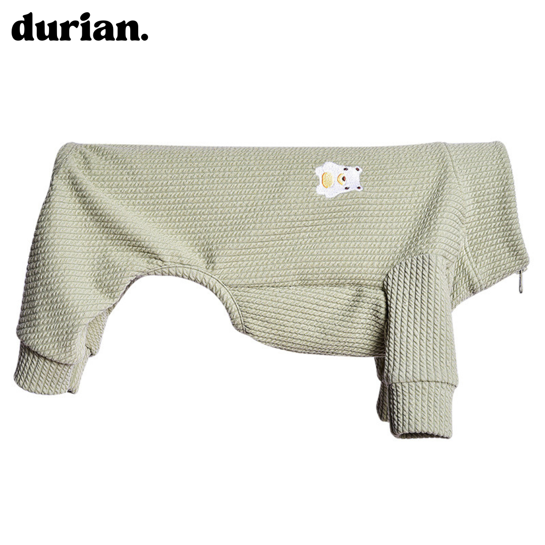 durian Small Dog 4-Leg Set Cotton Blend Waffle Pajamas