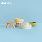 durian. Ceramic Pet Food Bowl with High Legs | For Cats and Dogs, Includes Food and Water Bowl Stand