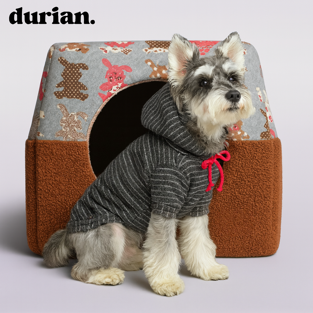 Durian Pet House | Foldable Fluffy Dome Bed 2-Way